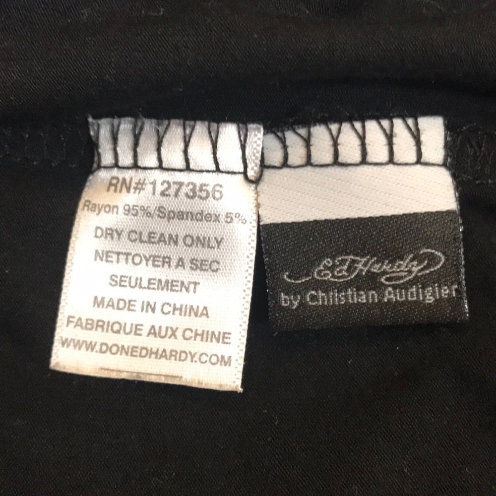Vintage Ed Hardy Crystal Embellished Blouson Top - Picture 13 of 13